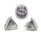 New 2025 Seahawks Championship Ring - Super Bowl 60 Fan Replica Ring - Front View