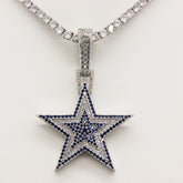 Dallas Cowboys Zircon Star Necklace - Front View