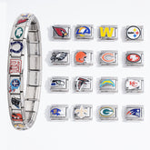 Football Team Logo Italian Charm Bracelet – Custom Gifts for Fans