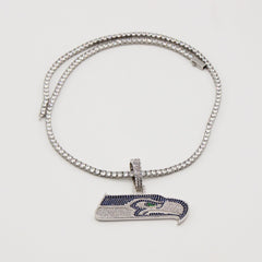 Seattle Seahawks Zircon Pendant Necklace - Game Day & Holiday Gift for Sports Fans - Image 11