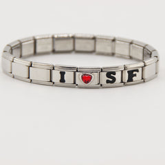 San Francisco 49ers Italian Charm Bracelet – Sports Fan Gift for Holiday, Birthday & Game Day