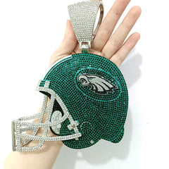 Custom Football Team Logo Helmet Pendant Necklace-Personalized Gifts for Fans