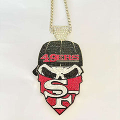 Newest Sports Team Logo Pendant Necklace – Iced Out Hip Hop Jewelry