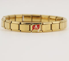 Football Team Logo Italian Charm Bracelet – Custom Gifts for Fans