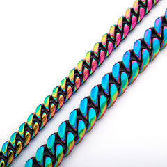 Rainbow Miami Cuban Link Chain