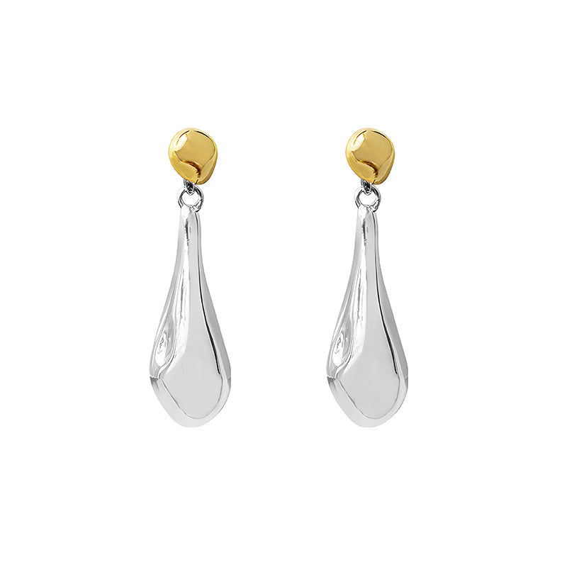 Gold & Silver Teardrop Earrings