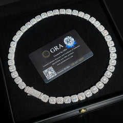 S925 Iced Out Moissanite Cuban Chain