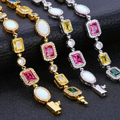 Iridescent Gemstone Opal Necklace