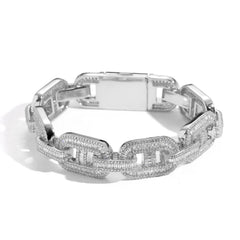 15MM Bling Square Stone Coffee Bean Bracelet