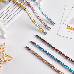 Rainbow Square Tennis Bracelet