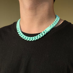 13mm Titanium Steel Lacquered Miami Cuban Link Chain