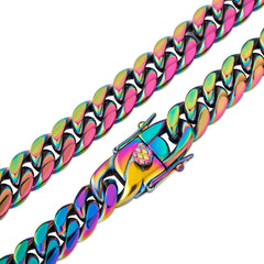 Rainbow Miami Cuban Link Chain