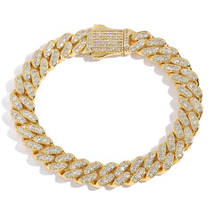10MM Bling Zircon Cuban Bracelet