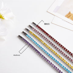 Rainbow Square Tennis Bracelet