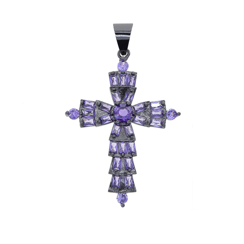 Purple Cross Tennis Chain