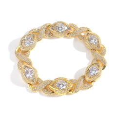 Iced Out 15MM Eye Cuban Bracelet