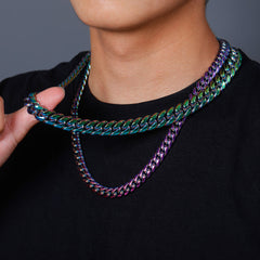 Rainbow Miami Cuban Link Chain