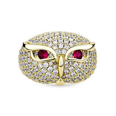 Iced Out Owl Ring