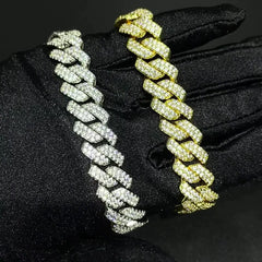 13MM Iced Out Diamond Cuban Link Bracelet