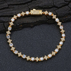 6mm Cross & Star Tennis Bracelet