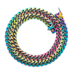 Rainbow Miami Cuban Link Chain