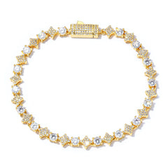 6mm Cross & Star Tennis Bracelet