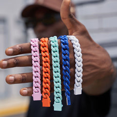 13mm Titanium Steel Lacquered Miami Cuban Link Chain