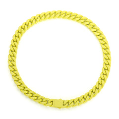 13mm Titanium Steel Lacquered Miami Cuban Link Chain