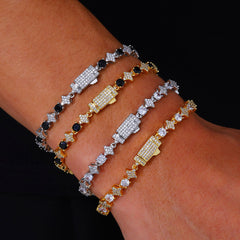 6mm Cross & Star Tennis Bracelet