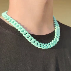 13mm Titanium Steel Lacquered Miami Cuban Link Chain