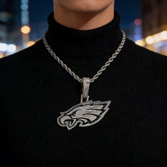 Philadelphia Eagles Zircon Pendant Necklace – Perfect Fan Gift for Game Day & Holidays