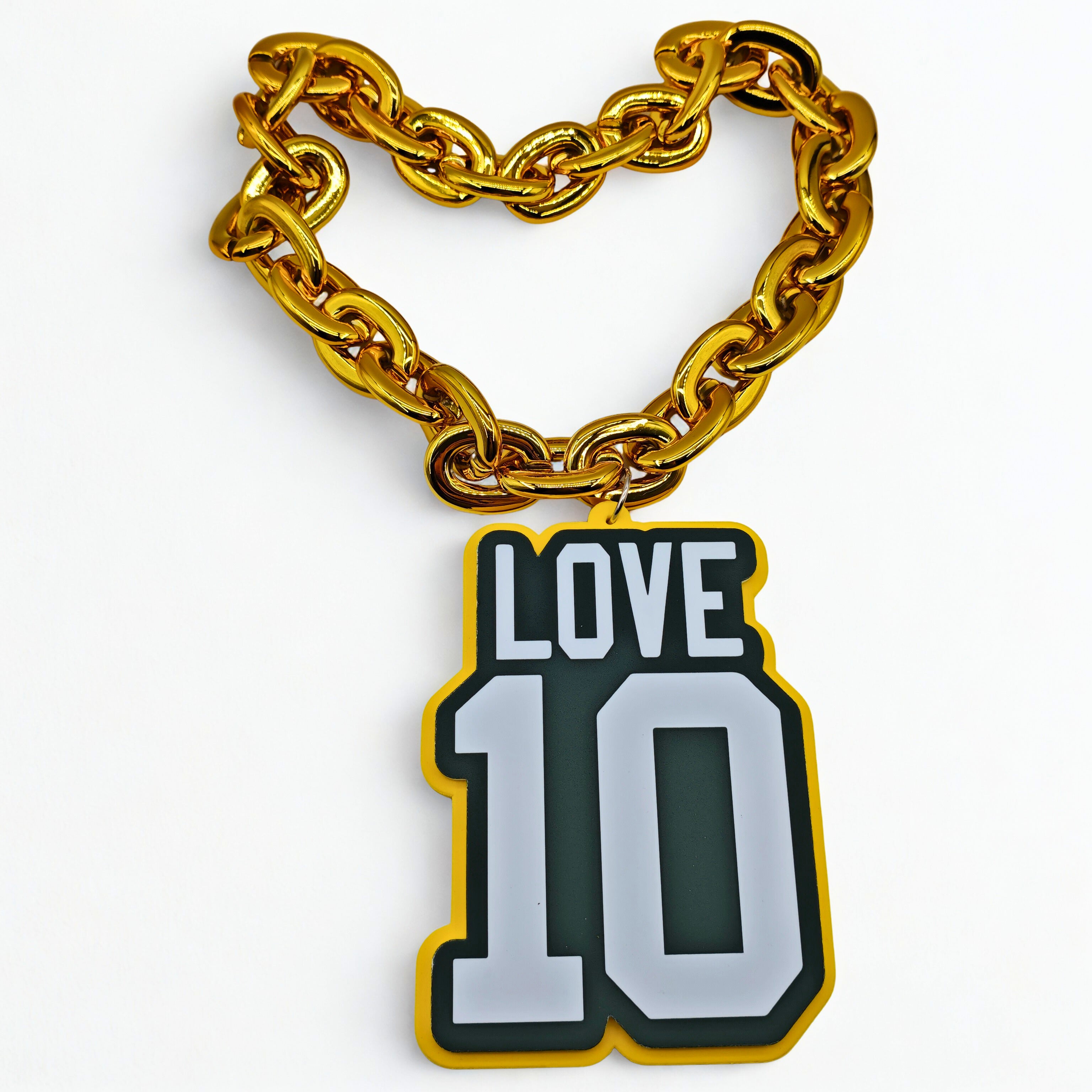 Player 3D Logo EVA Foam Necklace 30 inches - The Perfect Game Day Gift for Fans - Front View