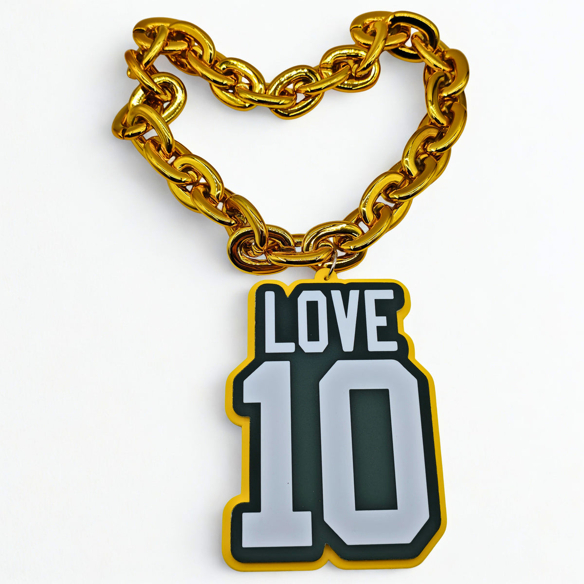 Player 3D Logo EVA Foam Necklace 30 inches - The Perfect Game Day Gift for Fans - Front View