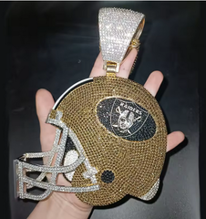 Custom Football Team Logo Helmet Pendant Necklace-Personalized Gifts for Fans