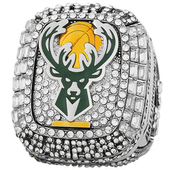 2021 Milwaukee Bucks Championship Ring and Trophy – #34 Tribute Commemorative Replica