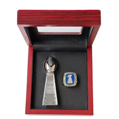 New York Giants Super Bowl Championship Ring & Trophy Set– 1986, 1991, 2008 & 2012