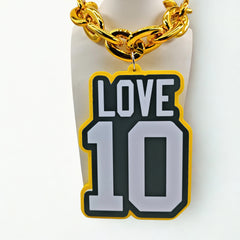 Player 3D Logo EVA Foam Necklace 30 inches - The Perfect Game Day Gift for Fans - Chain Link Detail
