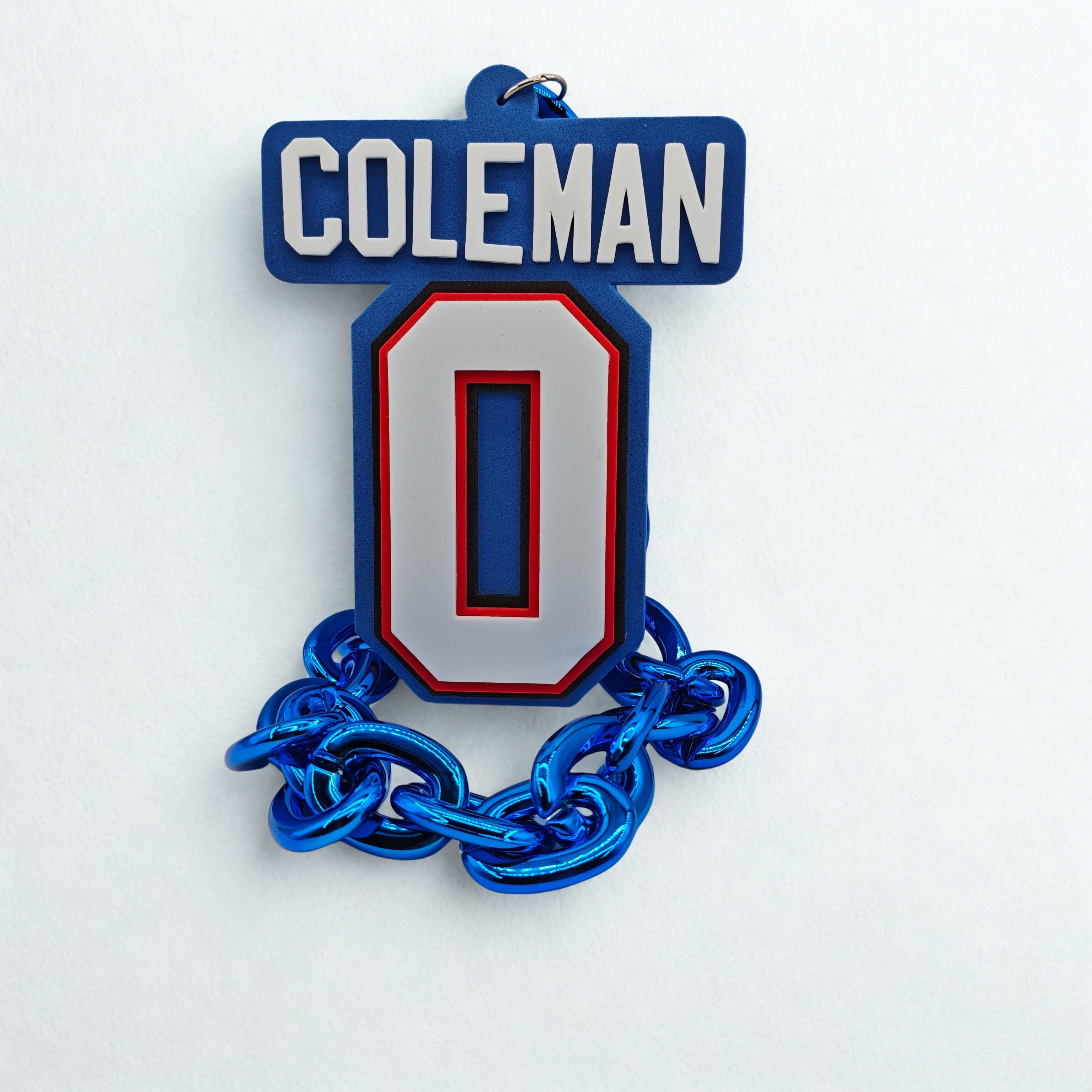 Player 3D Logo EVA Foam Necklace 30 inches - The Perfect Game Day Gift for Fans - Display View