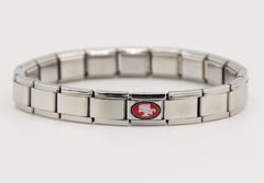 Football Team Logo Italian Charm Bracelet – Custom Gifts for Fans