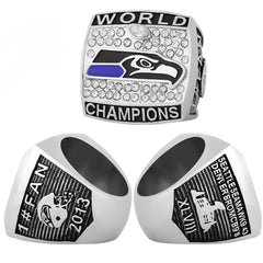 Seattle Seahawks Championship Ring Set – 4PCS Collector Celebration Gift for True Seahawks Fans