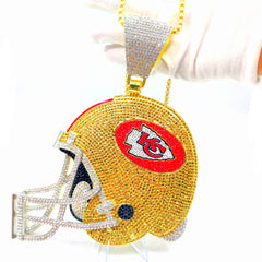 Custom Football Team Logo Helmet Pendant Necklace-Personalized Gifts for Fans