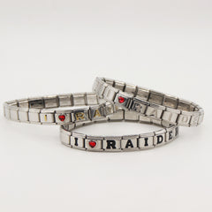 Las Vegas Raiders Italian Charm Bracelet – Fan Gift for  Birthday,Holiday & Valentine’s Day Gift