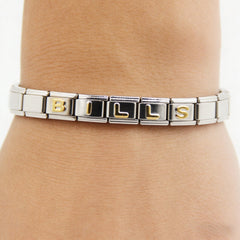 Buffalo Bills Italian Charm Bracelet – Perfect Fan Gift for Birthday, Christmas, Valentine’s Day & Game Day
