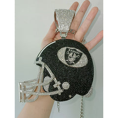 Custom Football Team Logo Helmet Pendant Necklace-Personalized Gifts for Fans