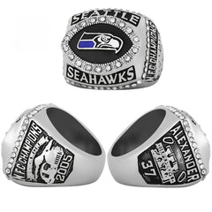Seattle Seahawks Championship Ring Set – 4PCS Collector Celebration Gift for True Seahawks Fans