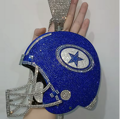Custom Football Team Logo Helmet Pendant Necklace-Personalized Gifts for Fans