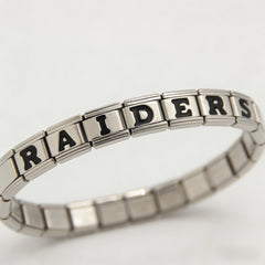Las Vegas Raiders Italian Charm Bracelet – Fan Gift for  Birthday,Holiday & Valentine’s Day Gift
