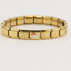 Football Team Logo Italian Charm Bracelet – Custom Gifts for Fans