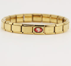 Football Team Logo Italian Charm Bracelet – Custom Gifts for Fans