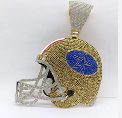 Custom Football Team Logo Helmet Pendant Necklace-Personalized Gifts for Fans